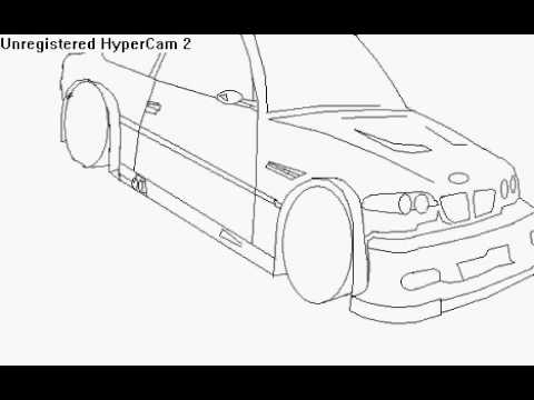 480x360 How To Draw A Car (Bmw M3 Gtr) On Ms Paint Part 1