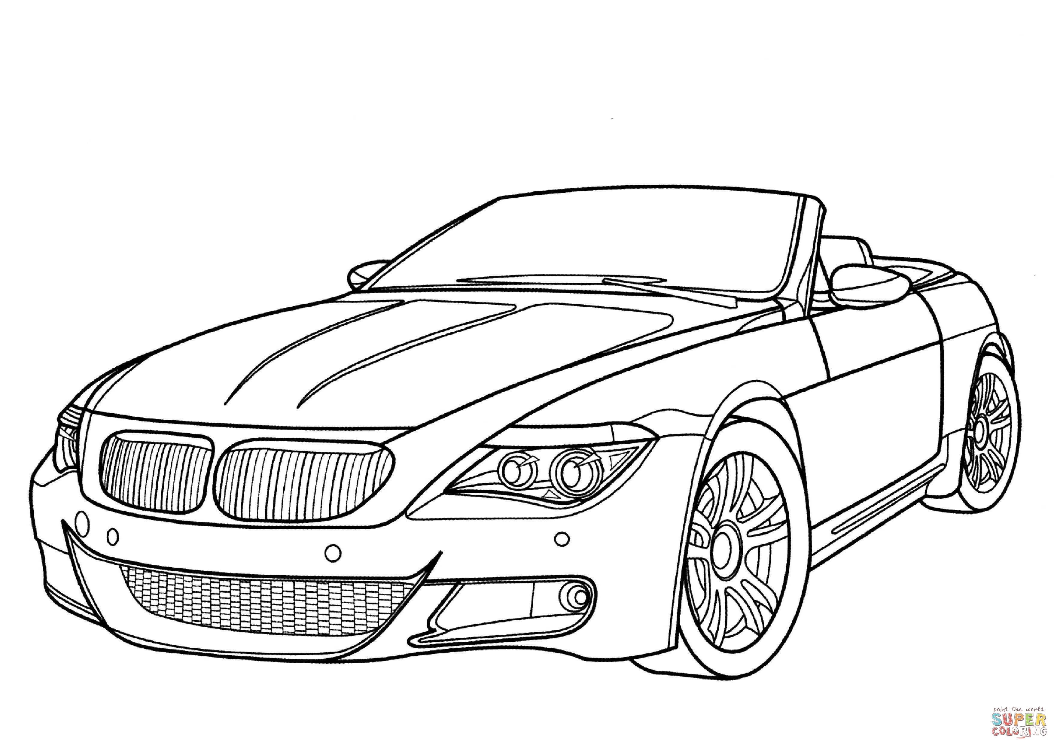 3508x2480 Bmw M6 Coloring Page Free Printable Coloring Pages
