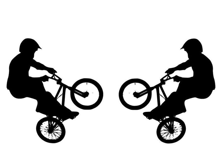 750x531 Coloring Page Bmx