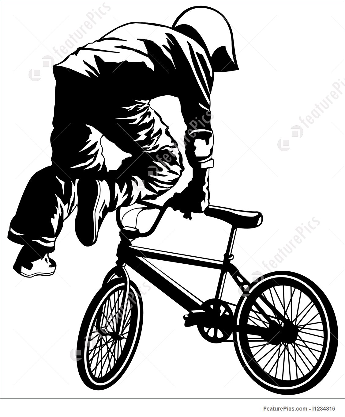 1127x1360 Flying Bmx Stock Illustration I1234816
