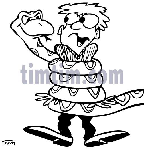 503x521 Free Drawing Of Snake Python Eats Man Bw From The Category