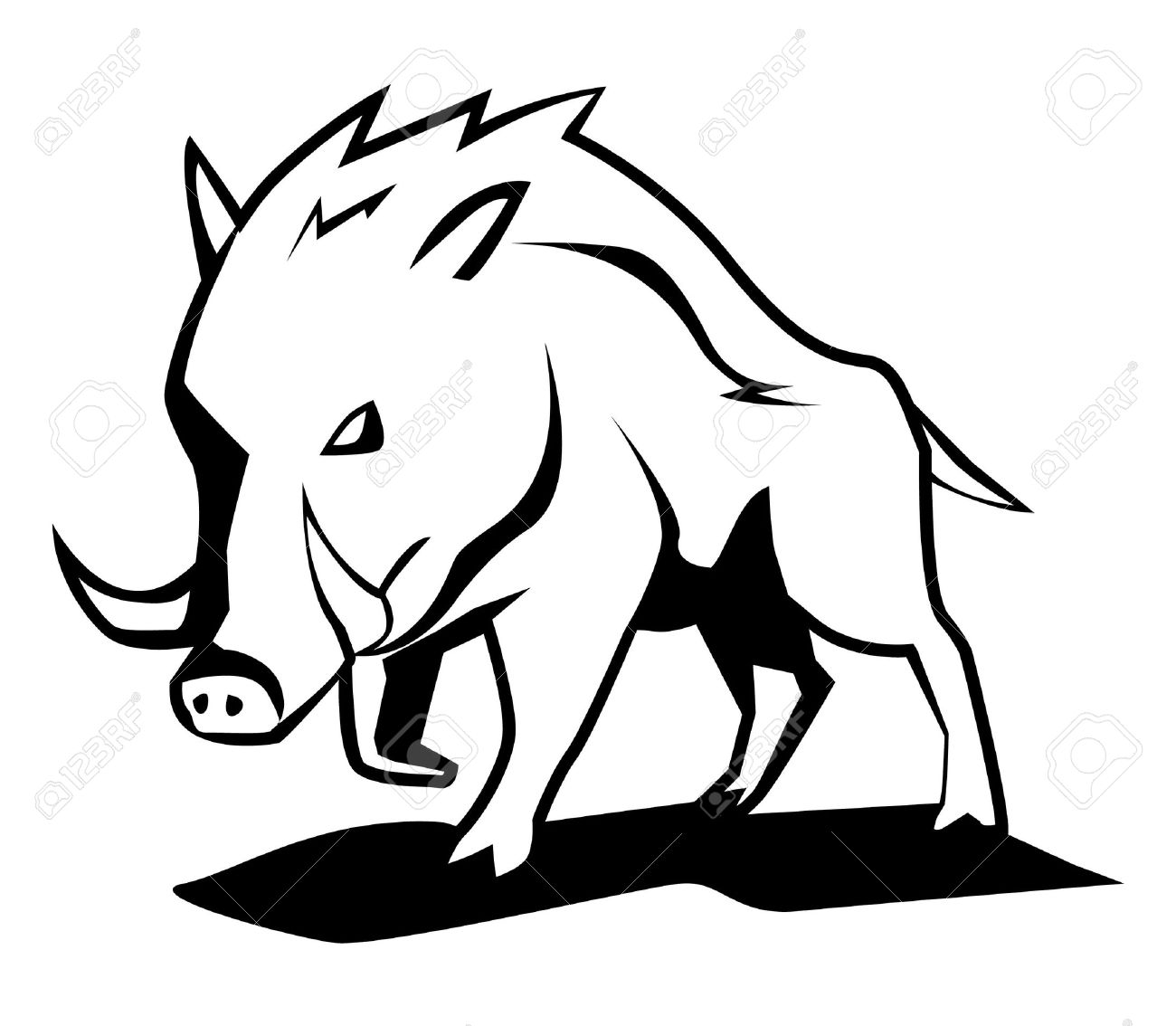 1300x1134 Wild Boar Royalty Free Cliparts, Vectors, And Stock Illustration