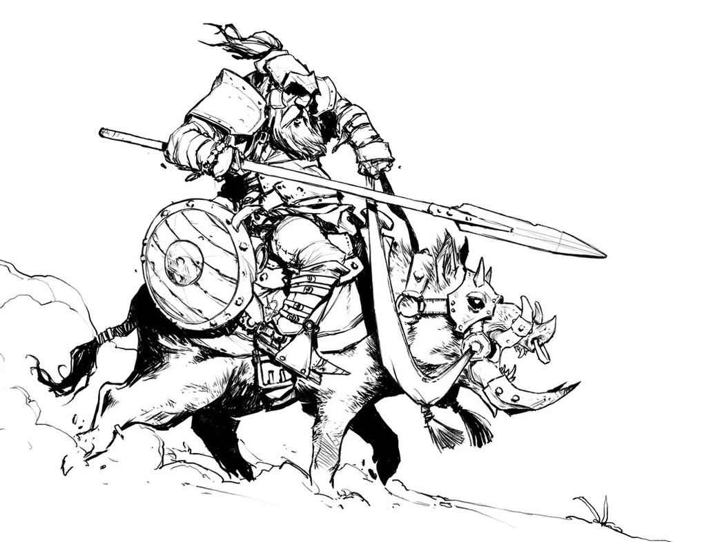 1017x786 Boar Rider By Davidsequeira