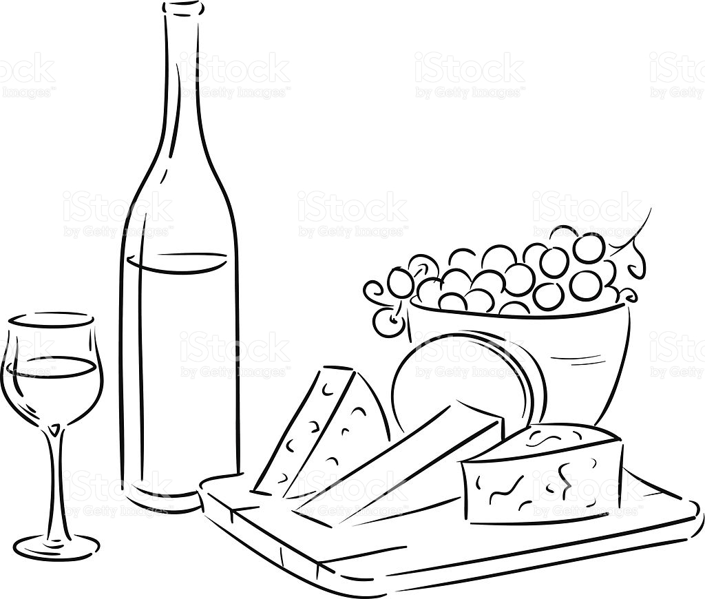 1024x870 Wine And Cheese Clipart Group