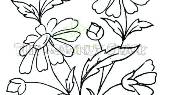 570x320 Bunch Of Flowers Drawing Bouquet Of Flowers Coloring Pages