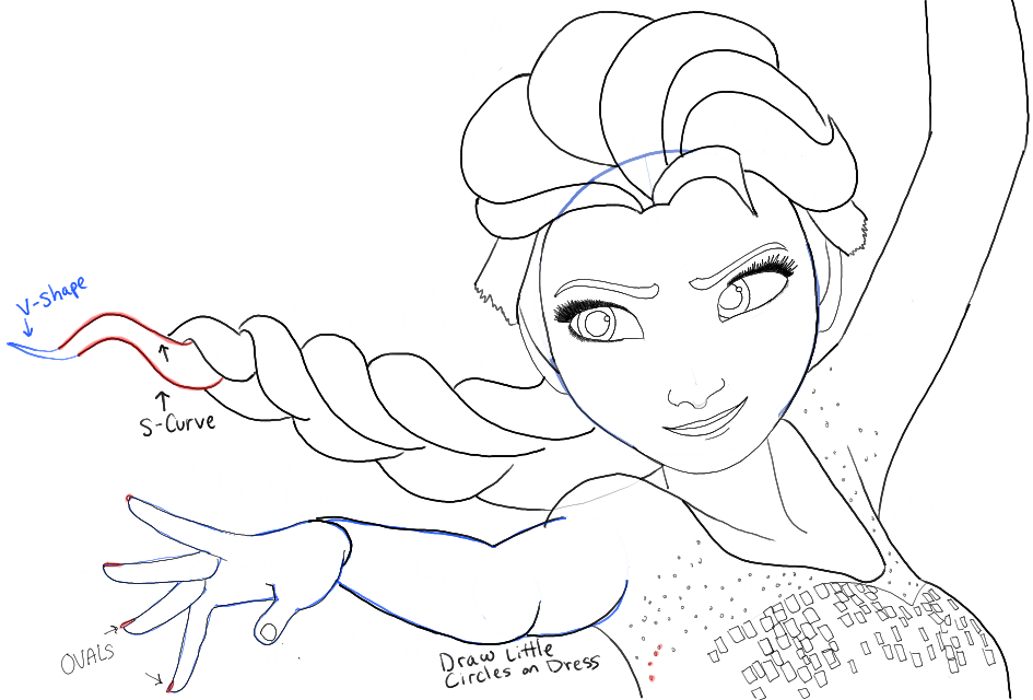 945x640 How To Draw Elsa From Frozen With Easy Step By Step Drawing