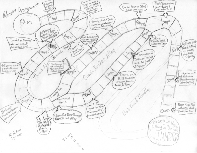 785x612 Game Board Sketch By Daniel Storm
