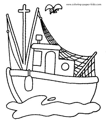451x524 Fishing Boat Coloring Pages