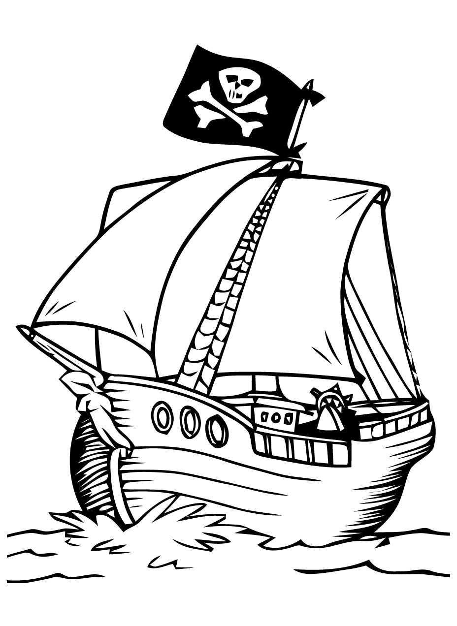 928x1272 Pirates Boat Pirates Coloring Pages For Kids To Print Amp Color