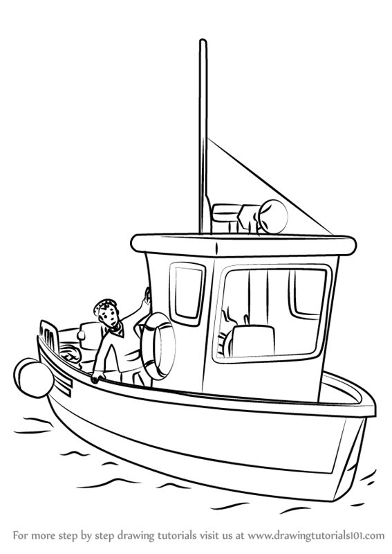 567x800 Learn How To Draw Charlie Jones' Boat From Fireman Sam (Fireman