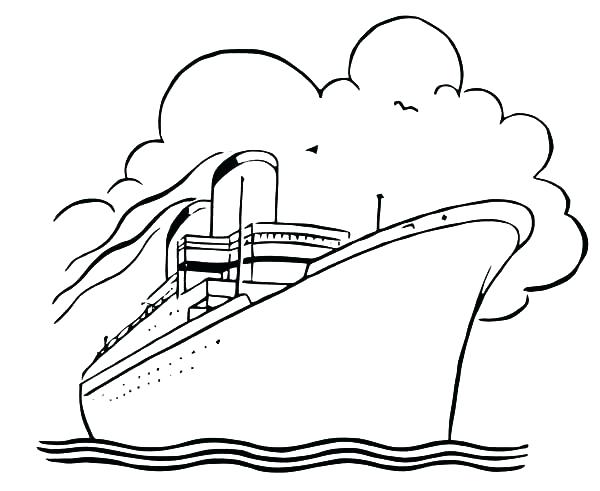 600x491 Cruise Ship Coloring Pages Cruise Ship Coloring Page How To Draw