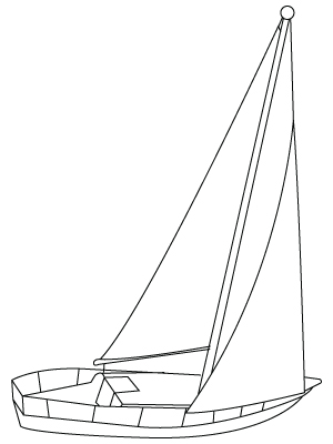 300x400 Boat Drawing To Color
