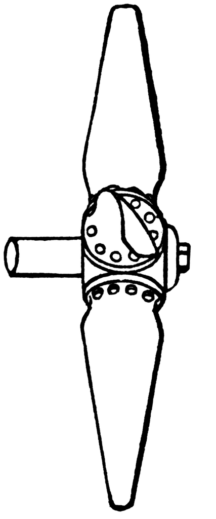 427x1024 Screw Propeller, Side Elevation Clipart Etc