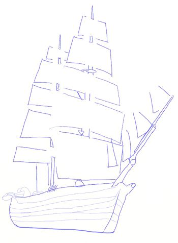 350x476 How To Draw A Ship, Step 5 Dibujar Sailing Ships