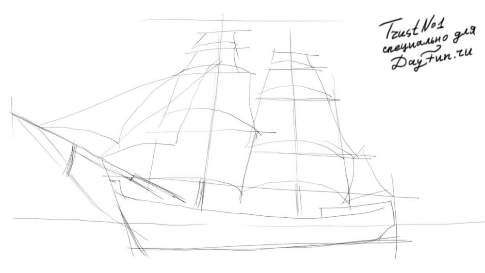1000x563 How To Draw A Sailing Boat Step By Step