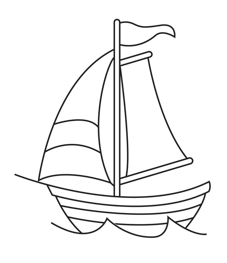 736x853 Sailboat Drawing For Kids Collection