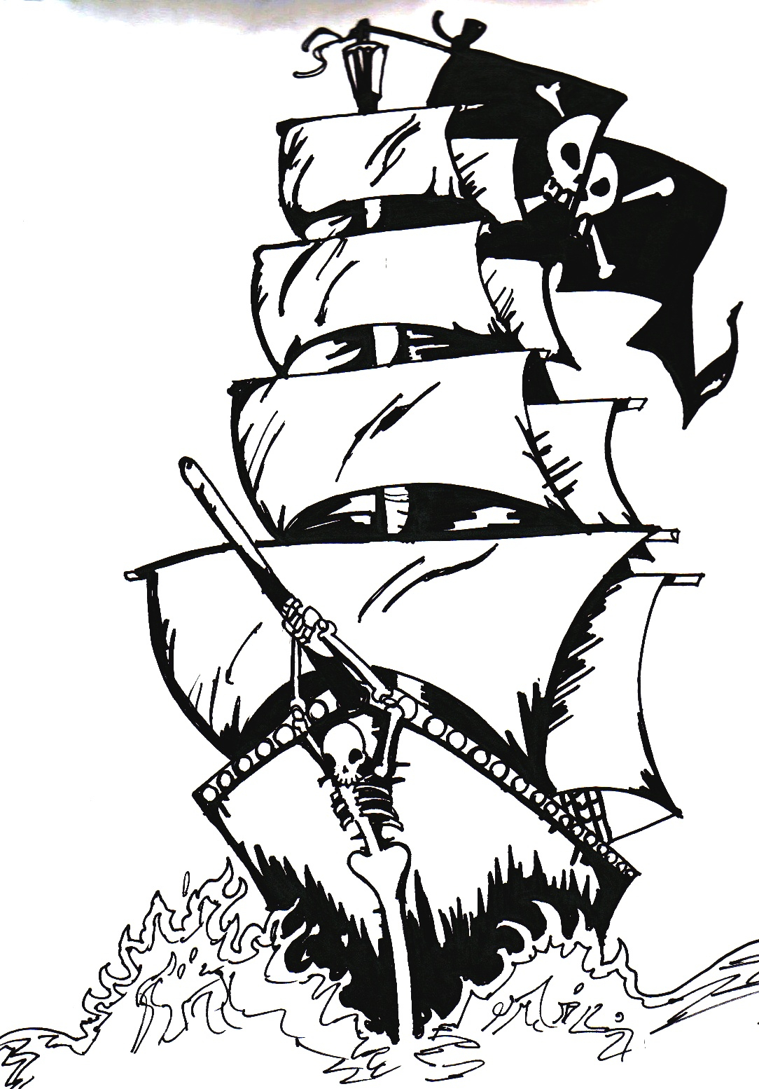 1084x1554 Pirate Ship Line Drawing Pirate Ship By Evergreen Academy