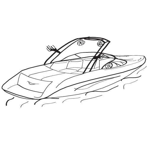 500x500 Runabout Boat Cover