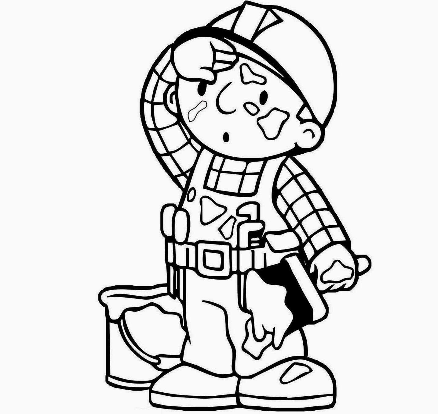 1434x1358 Colour Drawing Free Wallpaper Bob The Builder Coloring Drawing