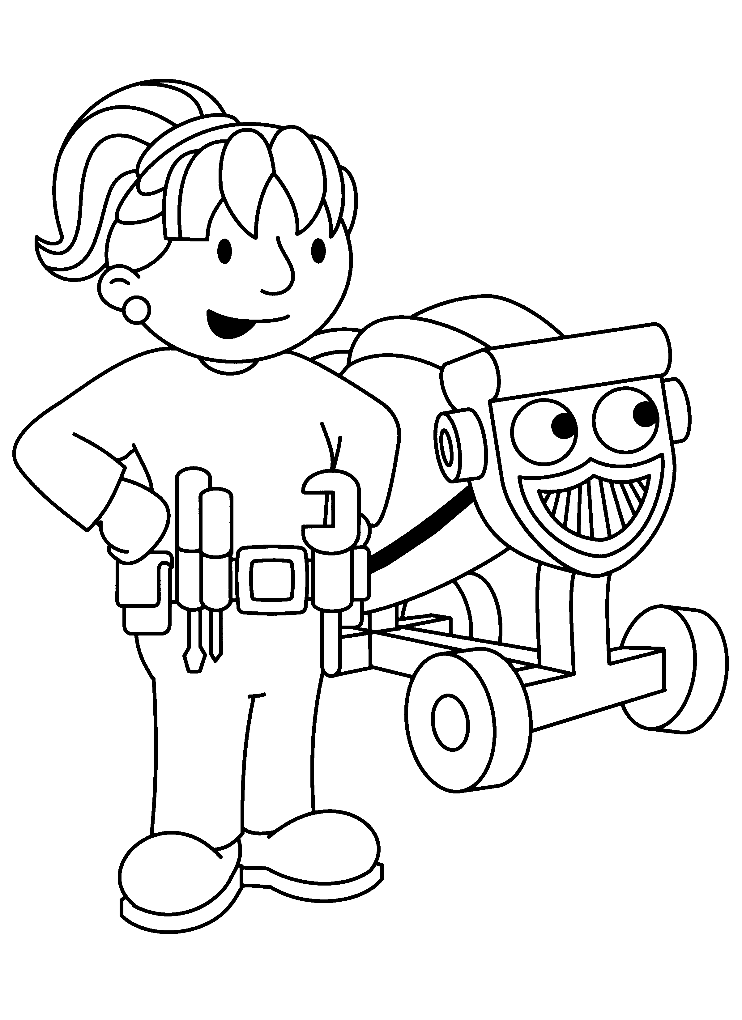 2400x3300 Bob The Builder Coloring Page Tv Series Coloring Page