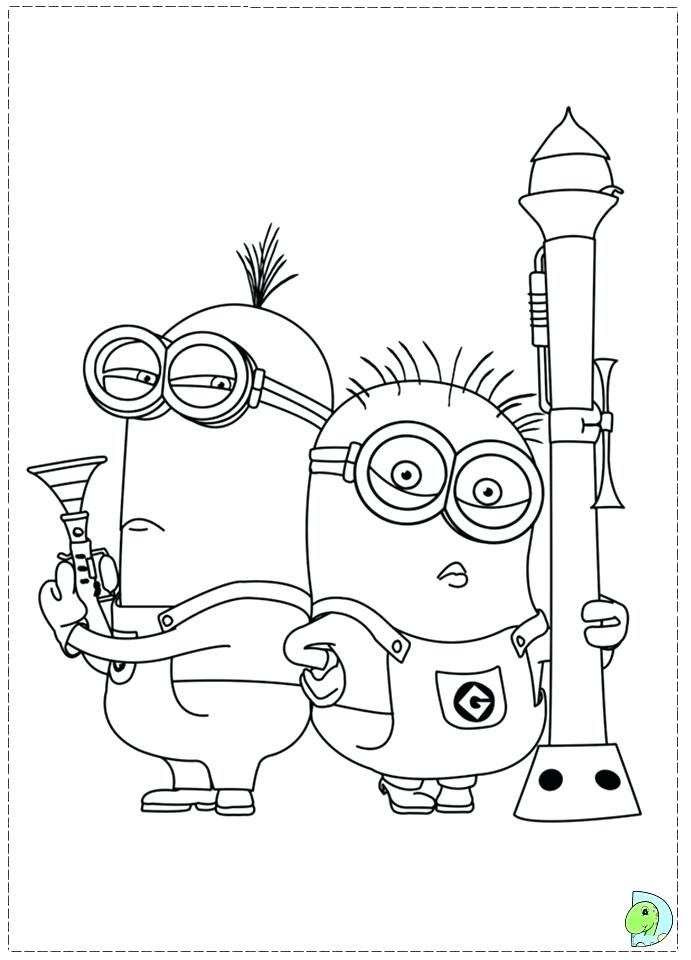 691x960 Minions Coloring Pages Also Minions Minion Coloring Sheets Bob 875