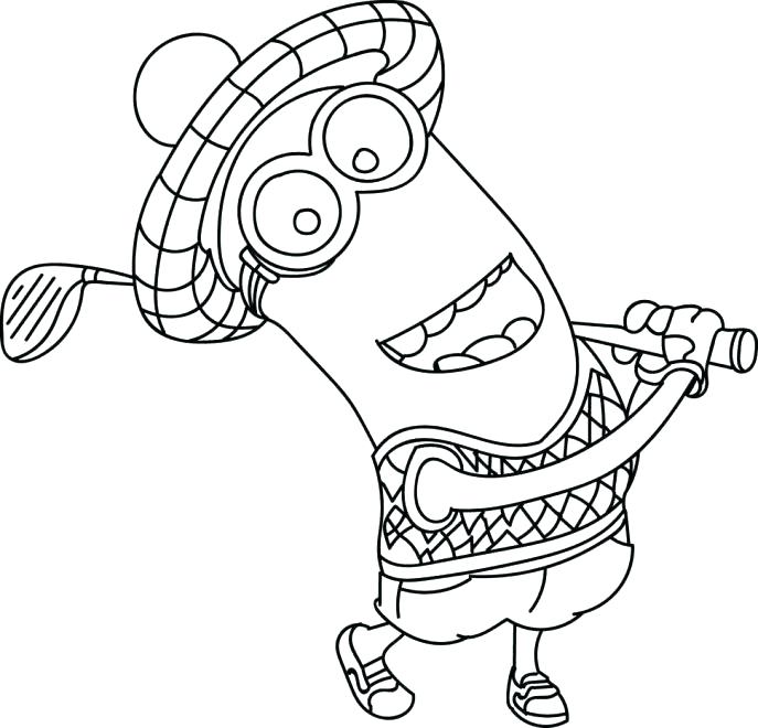 687x660 Coloring Pictures Of Minions Coloring Pages For Girls Minions Bob