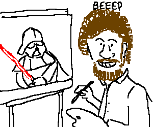 300x250 Bob Ross Paints D Vader And Makes Trumpet Sounds