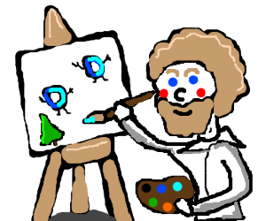300x250 Bob Ross Playing Drawception