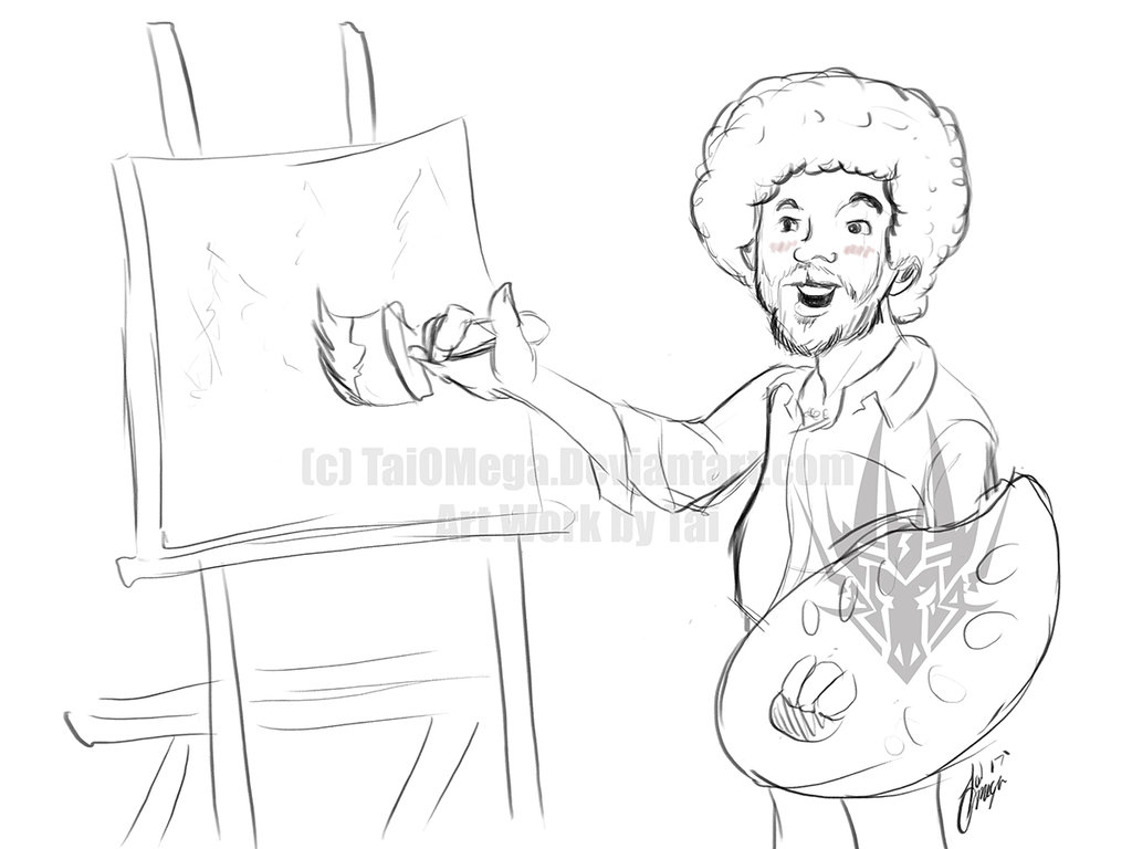 Bob Ross Drawing at GetDrawings | Free download