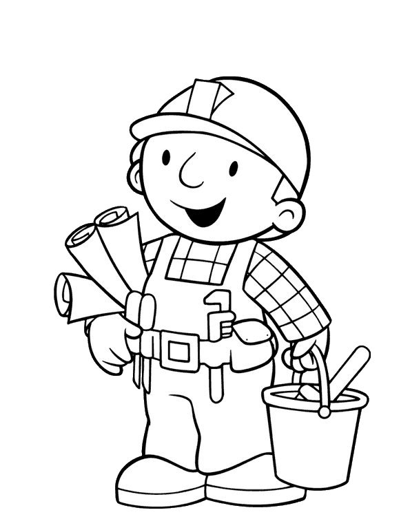 595x770 Bob The Builder Coloring Pages Free