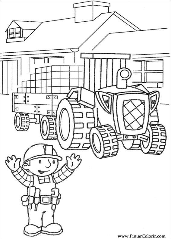567x794 Drawings To Paint Amp Colour Bob The Builder