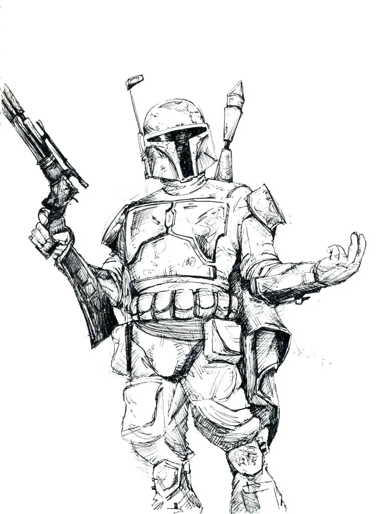 Boba Fett Drawing at GetDrawings | Free download