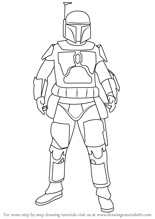 598x844 Draw Boba Fett