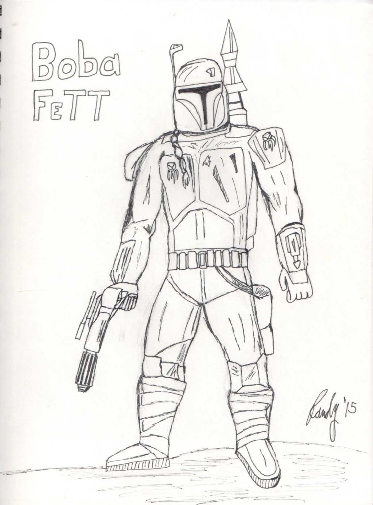 1217x1648 Boba Fett My Nerdy Comic Drawings