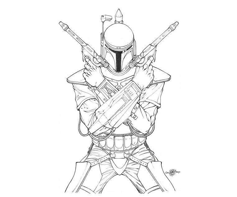 763x636 Boba Fett Coloring Pages