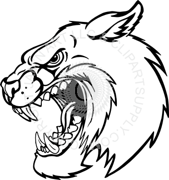 340x361 Bobcat Head Growling