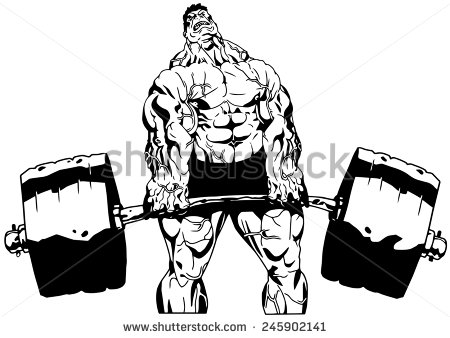 450x338 Stock Photo Bodybuilder Lifts Heavy Barbell Illustration Black