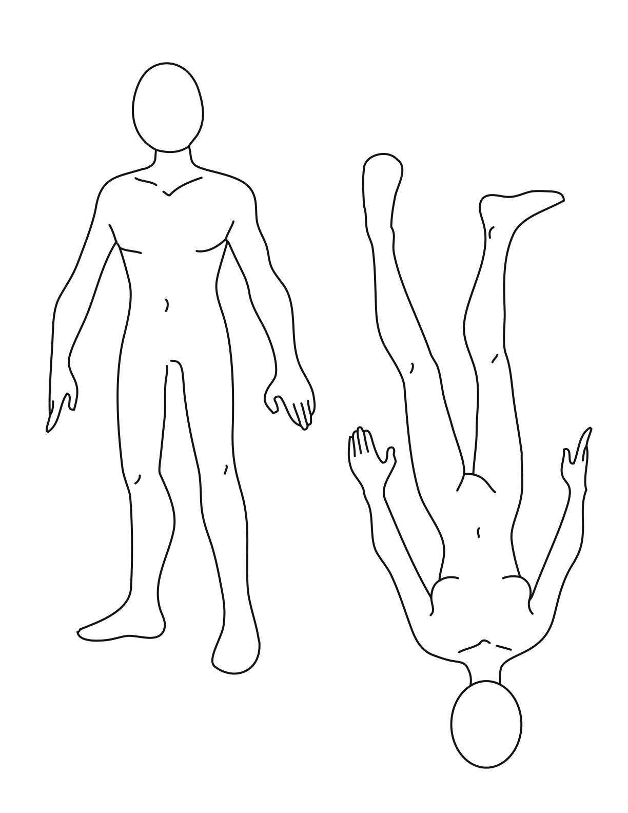 1224x1584 Unique Human Body Drawing Outline Human Body Part In Detail