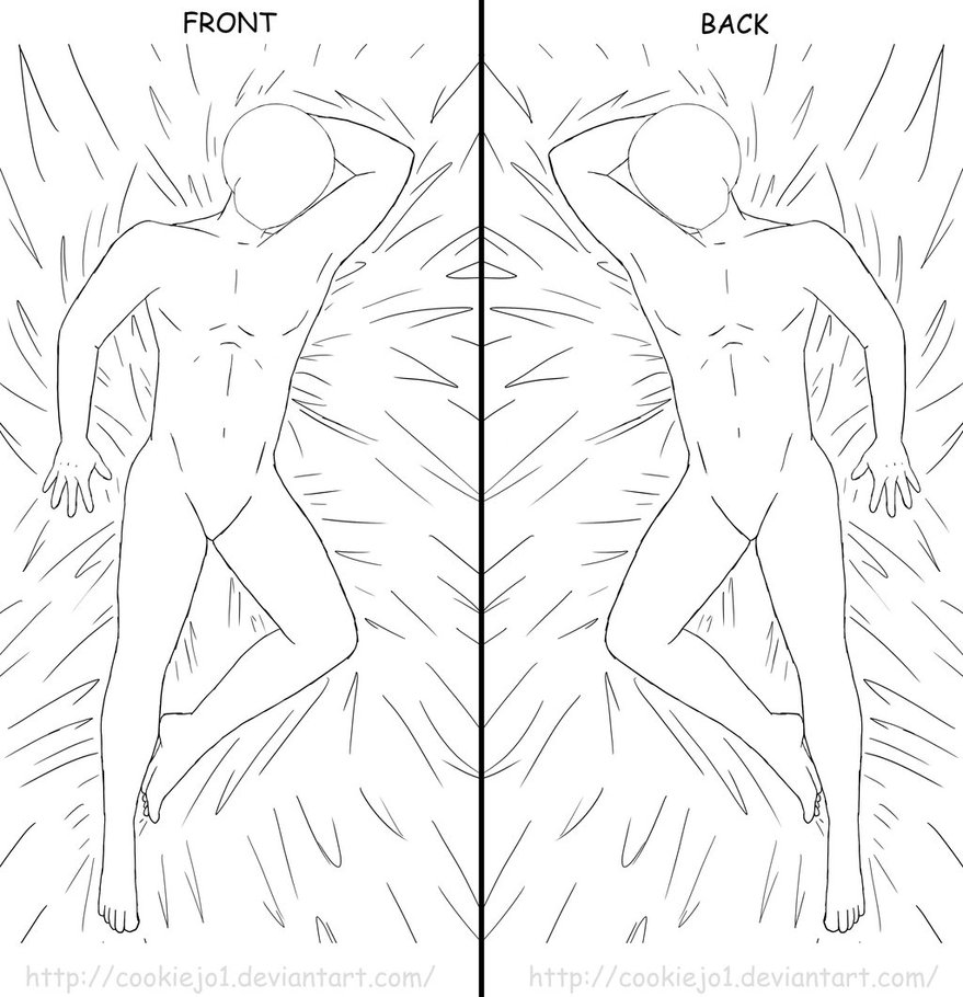 879x910 Body Pillow Template (Male Version) By Cookiejo1