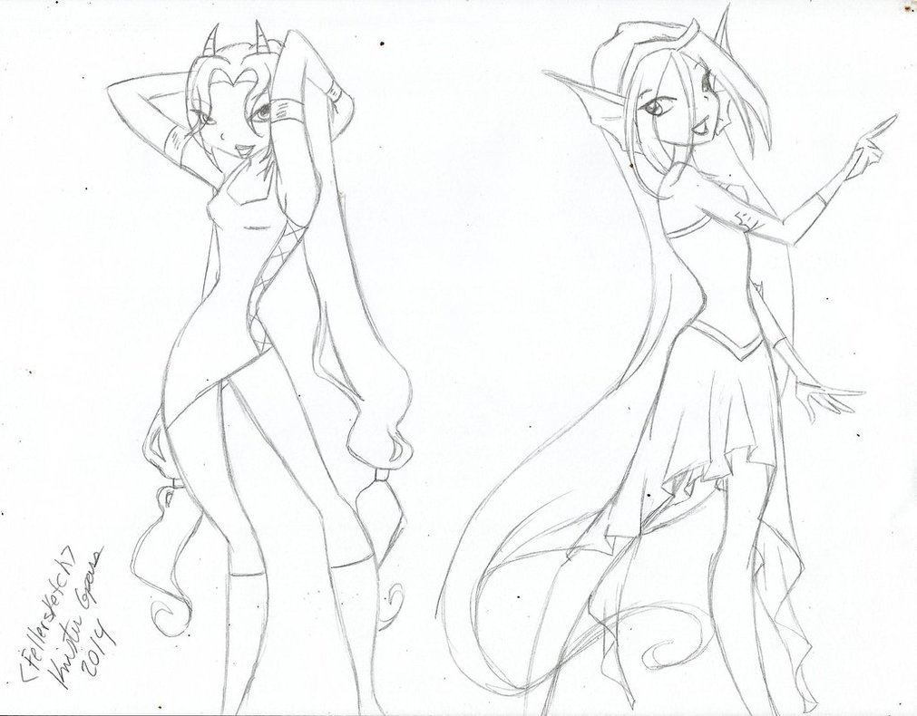 1011x790 Winx Club Body Form Sketch By Slavekagome