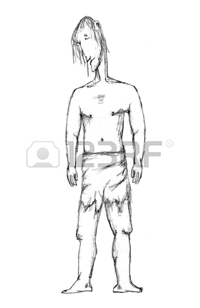 292x450 Black And White Pencil Drawing Caricature Illustration Depicting