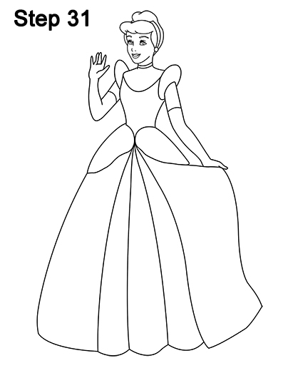 404x523 How To Draw Cinderella (Full Body)