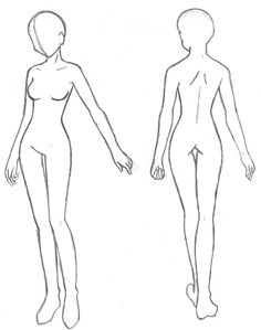 236x299 Anime Girl Body Outline(I Don'T Think Drawing In The Right Is
