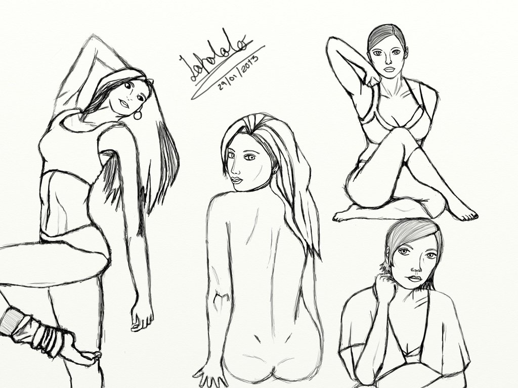 1024x768 Sketch Dump Anatomy And Poses By Lopololo