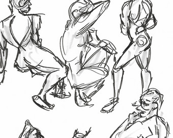 340x270 Male Body Sketch Etsy