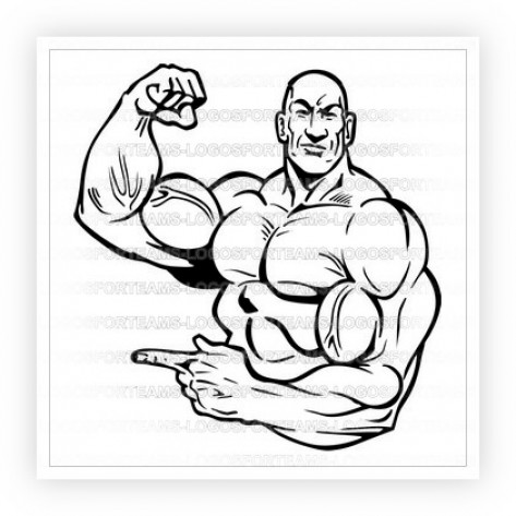 473x473 Logo Part Of A Bodybuilder Pointing And Flexing Biceps