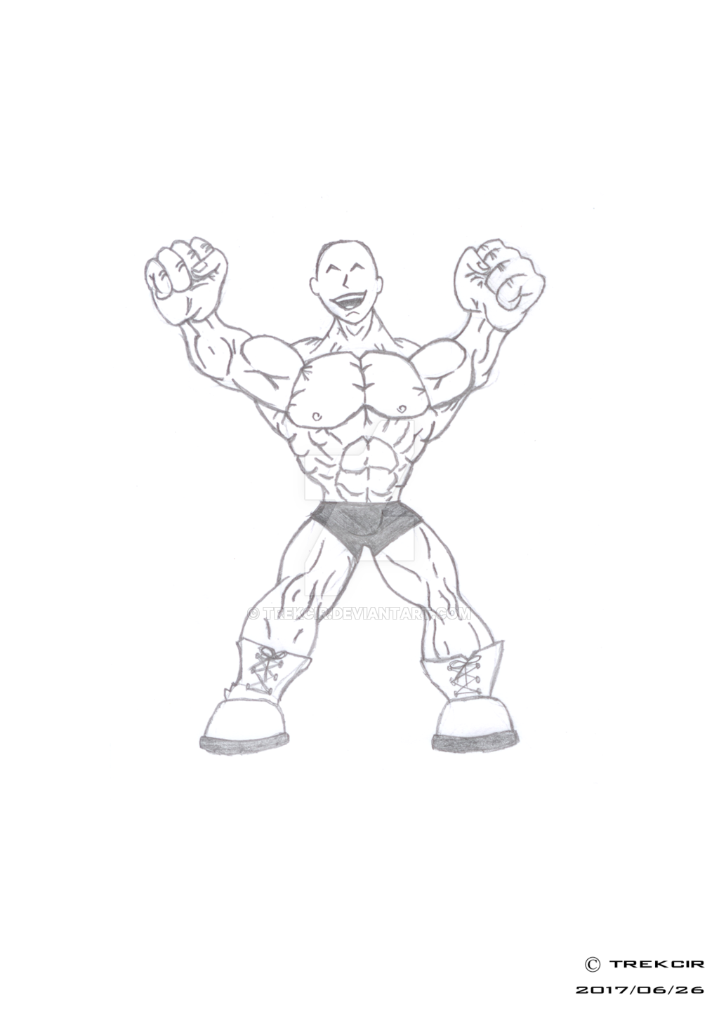 Bodybuilder Drawing at GetDrawings | Free download