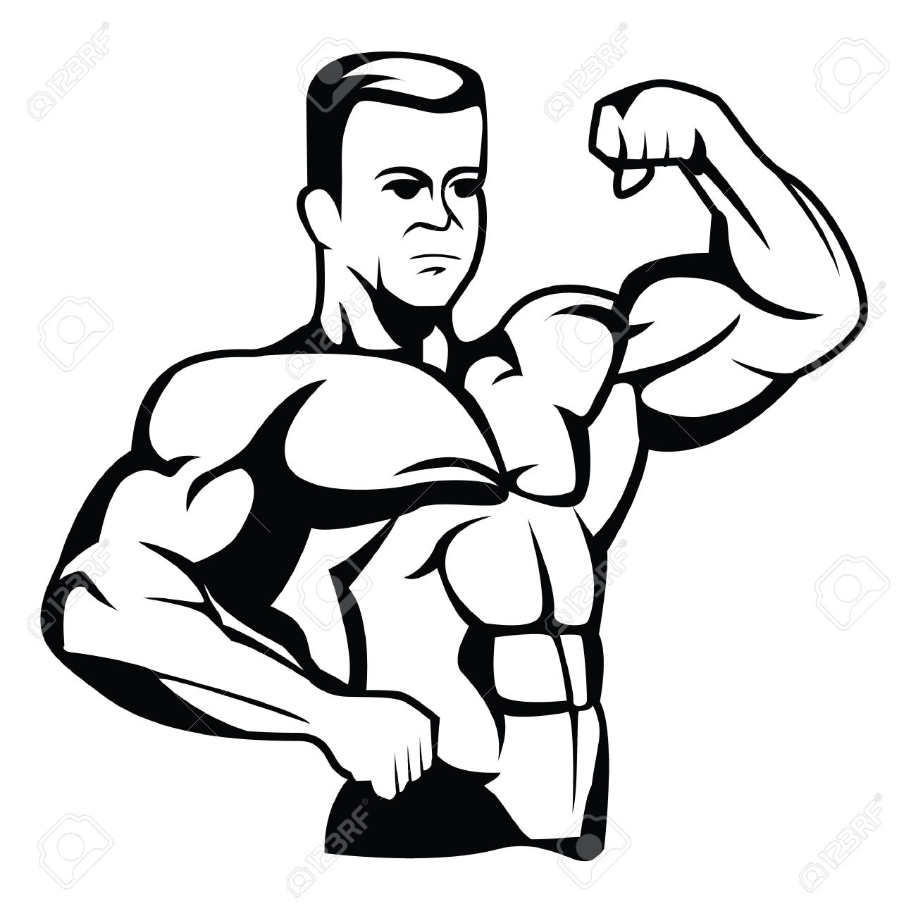 Bodybuilding Drawing at GetDrawings | Free download