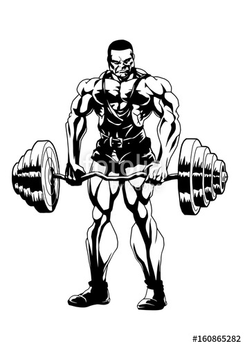 354x500 Sports Bodybuilding,vector,illustration,logo,ink,black And White