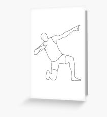 210x230 Usain Bolt Drawing Greeting Cards Redbubble